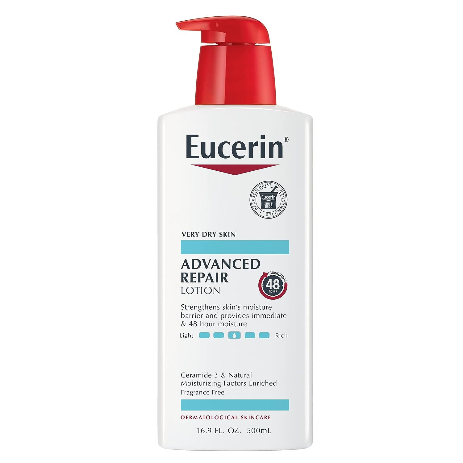Eucerin Body Lotion/Cream: 16.9-Oz Advanced Repair Body Lotion 2 for $10.84 ($5.42 each), 16.9-Oz Intensive Repair Body Lotion 2 for $12.36 & More w/ S&S + FS w/ Prime or on $35+