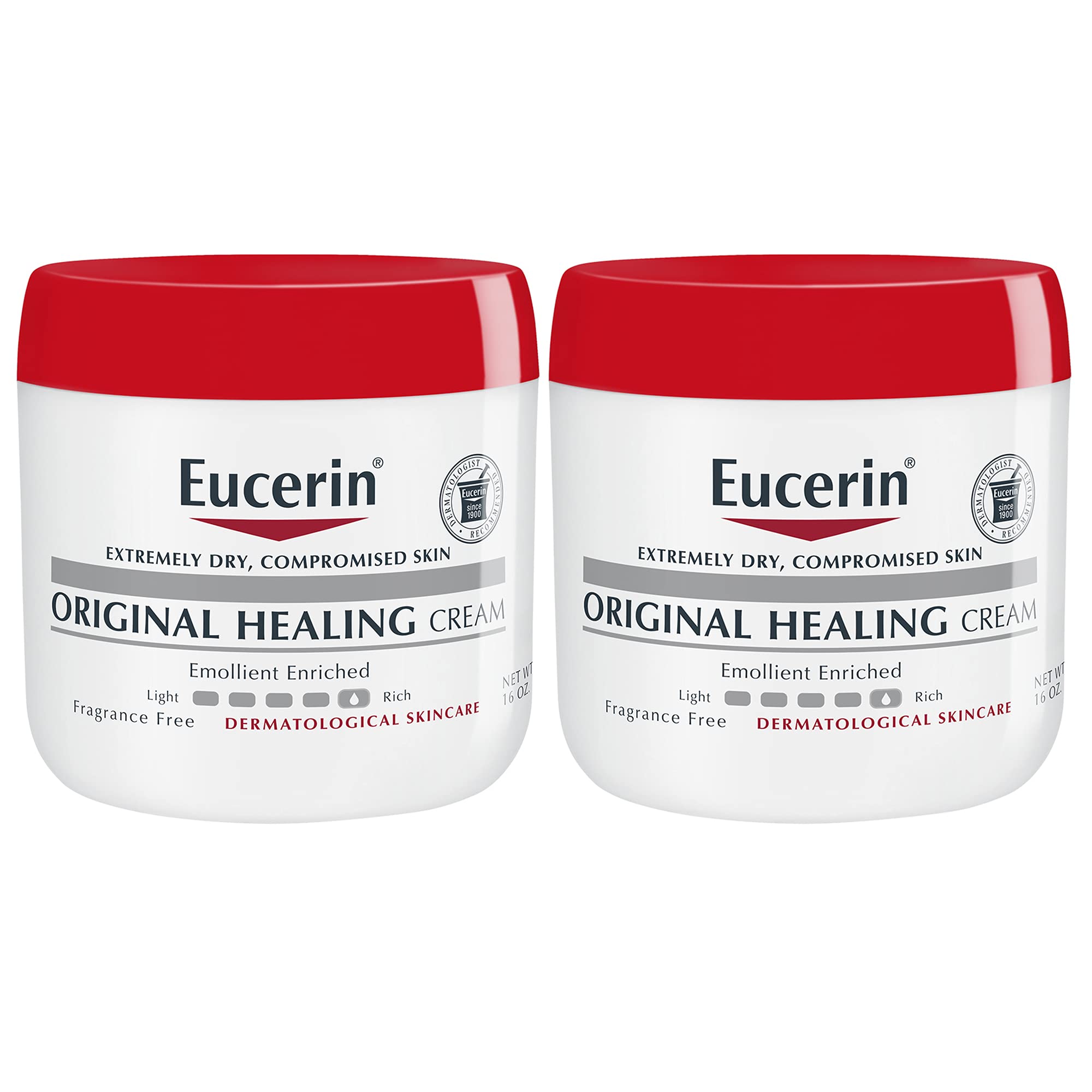 2-Pack of 16-Oz Eucerin Original Healing Cream (Unscented) $12.94 ($6.47 each) w/ S&S + Free Shipping w/ Prime or on $25+