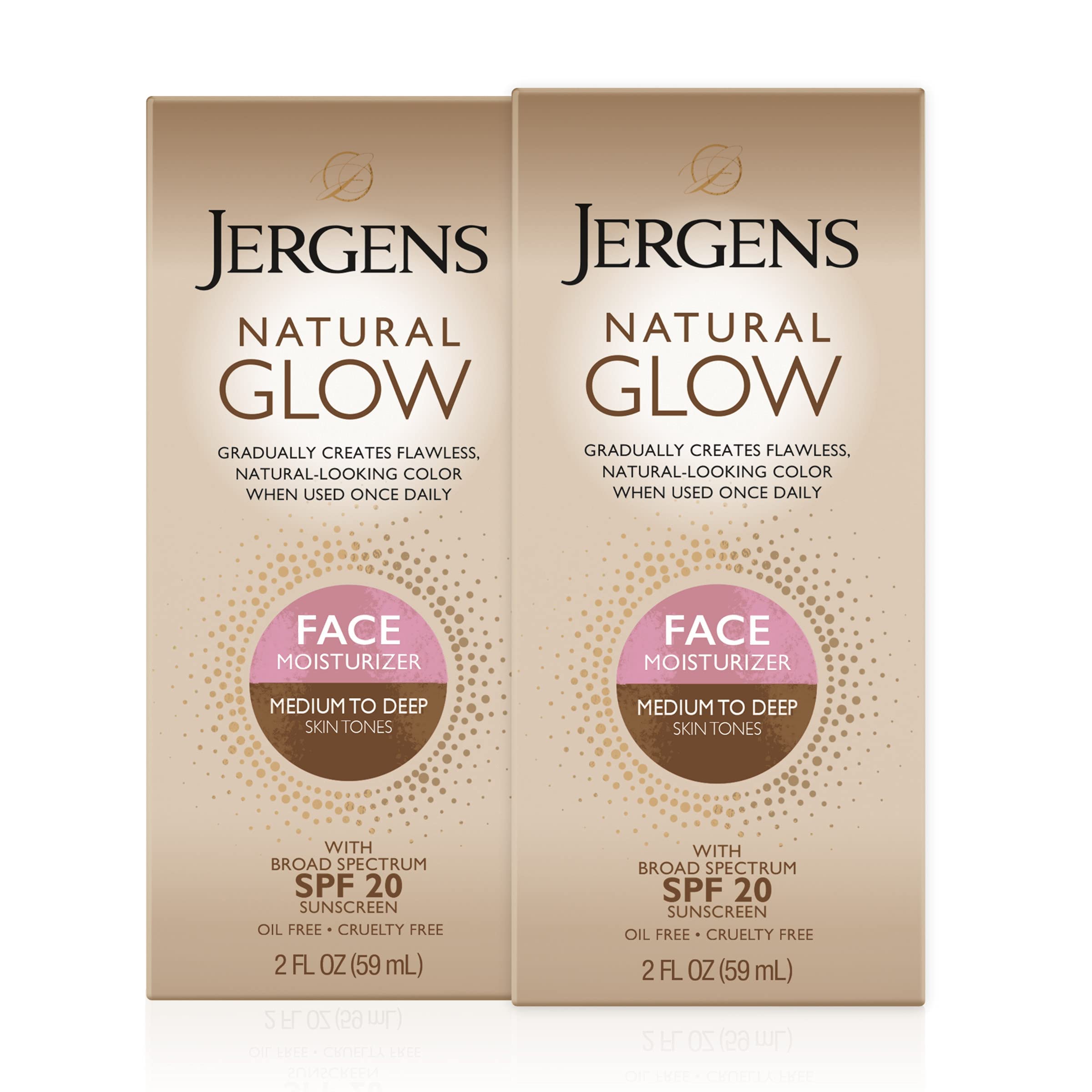 2-Pack 2-Oz Jergens Natural Glow Face Self Tanner Lotion w/ SPF $6.75 + Free Shipping w/ Prime or on $35+