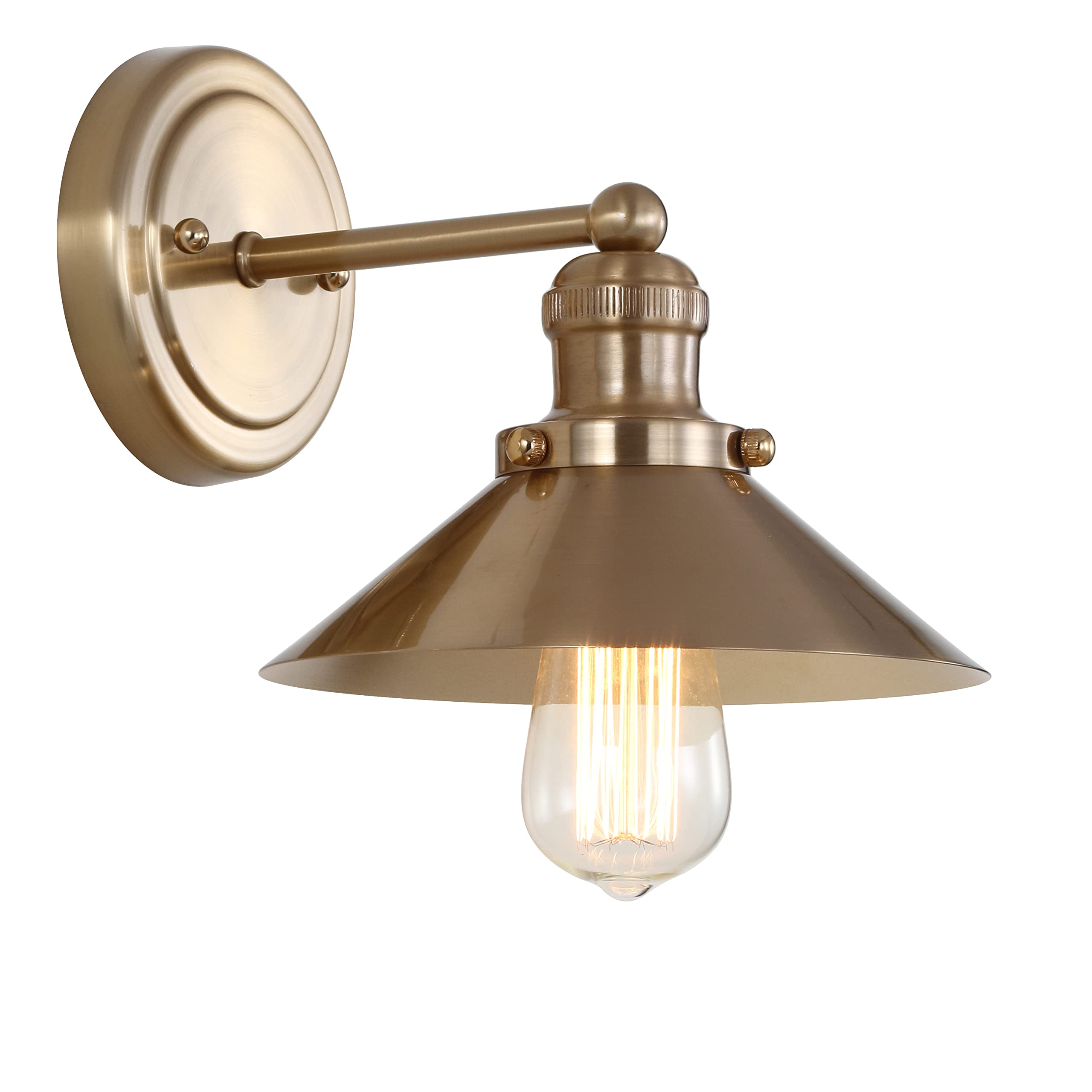 Jonathan Y August 7.75" Metal Shade Brass Gold Vanity Light $30.93 + Free Shipping w/ Prime or on $35+