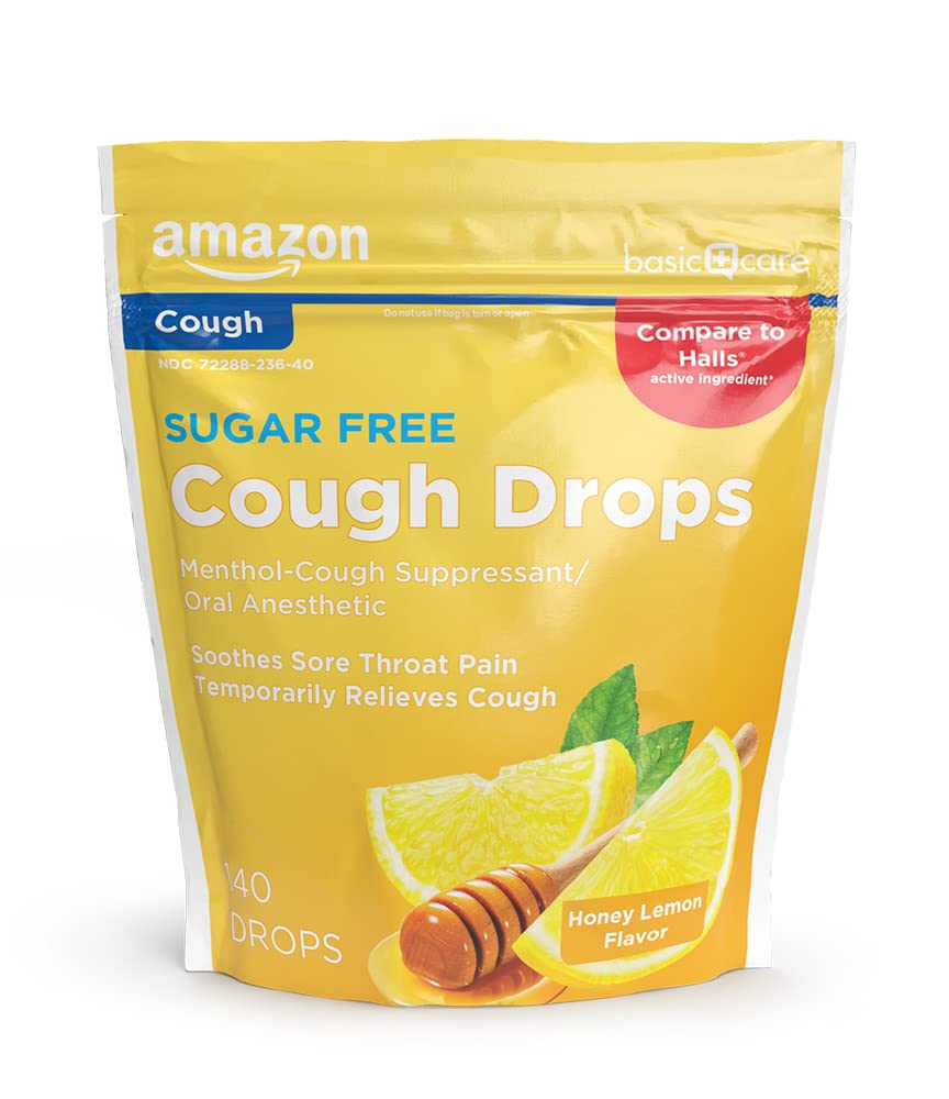 140-Count Amazon Basic Care Sugar Free Cough Drops (Honey Lemon or Menthol) $3.71 w/ S&S + Free Shipping w/ Prime or on $35+