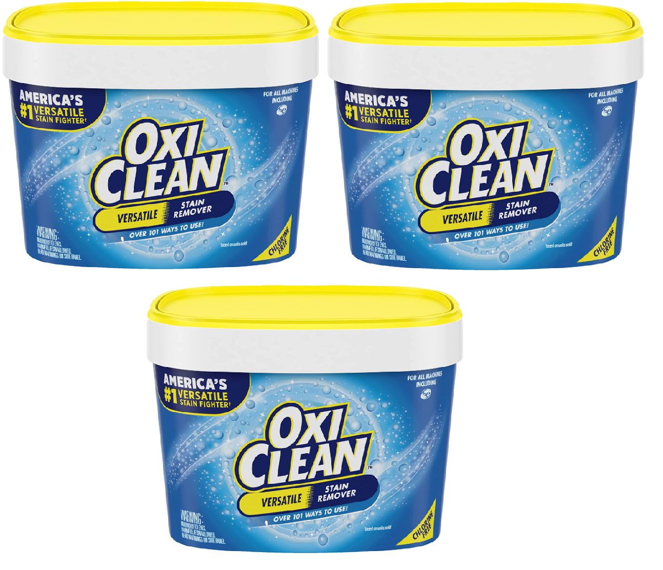3-Lb OxiClean Versatile Stain Remover Powder $15.62 ($5.20 each) w/ S&S + Free Shipping w/ Prime or on $35+