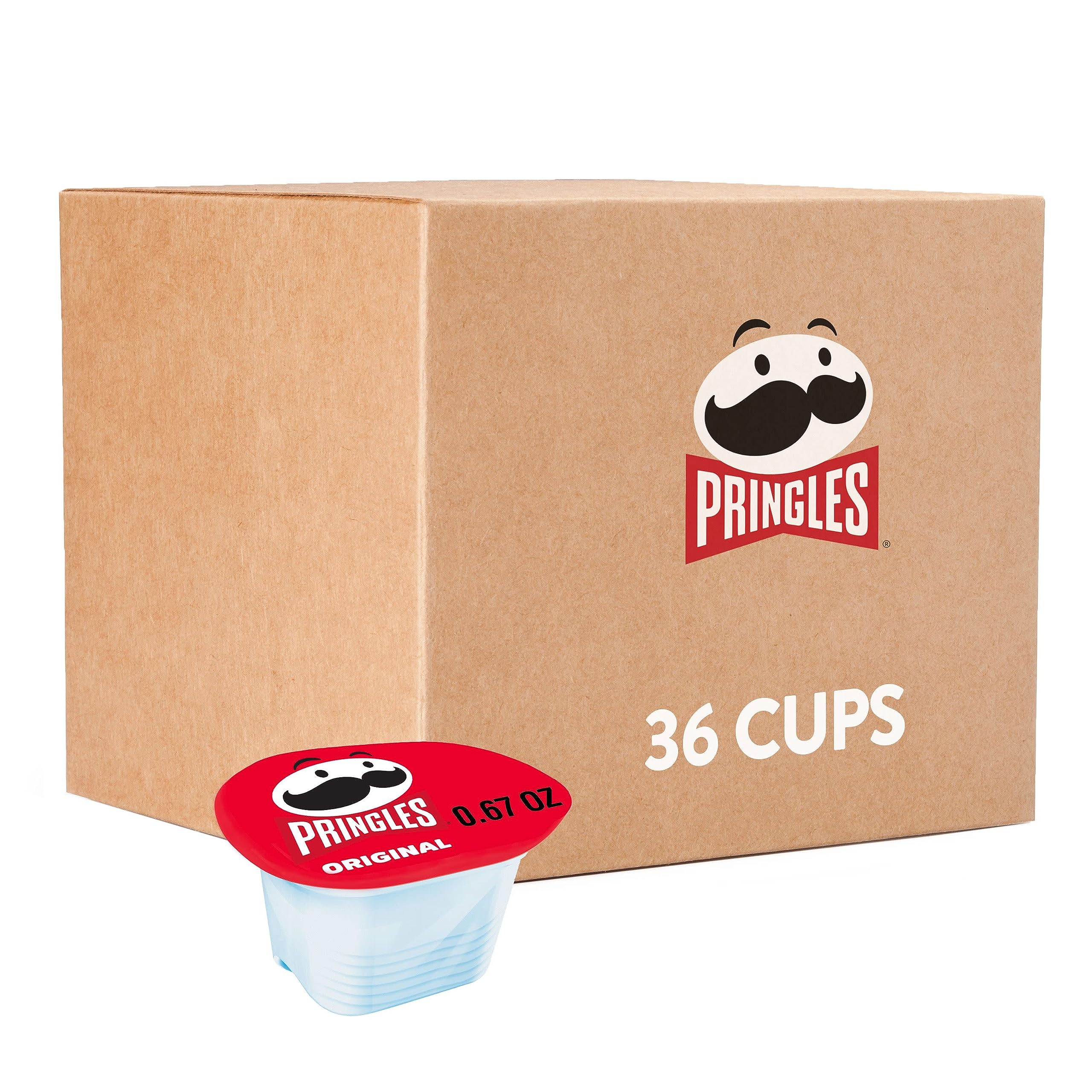 36-Count Pringles Potato Crisps Chips On-The-Go Snack Cups (Original ...