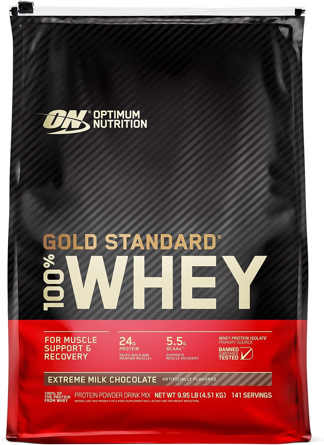 Optimum Nutrition Gold Standard 100% Whey Protein Powder (Various Flavors): 10-lb from $91.79, 5-lb from $47.57 w/ S&S + Free Shipping