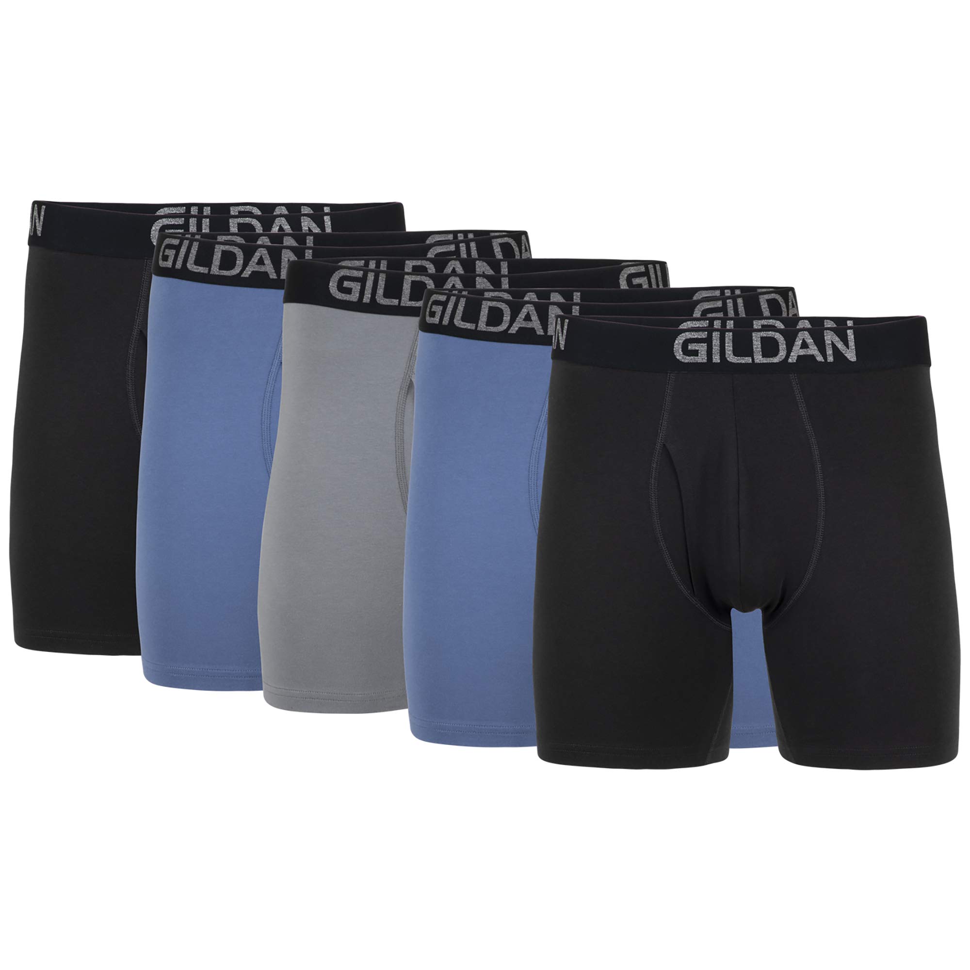 5-Pack Gildan Men's Underwear Cotton Stretch Boxer Briefs (Black) & More $16.08 + Free Shipping w/ Prime or on $35+