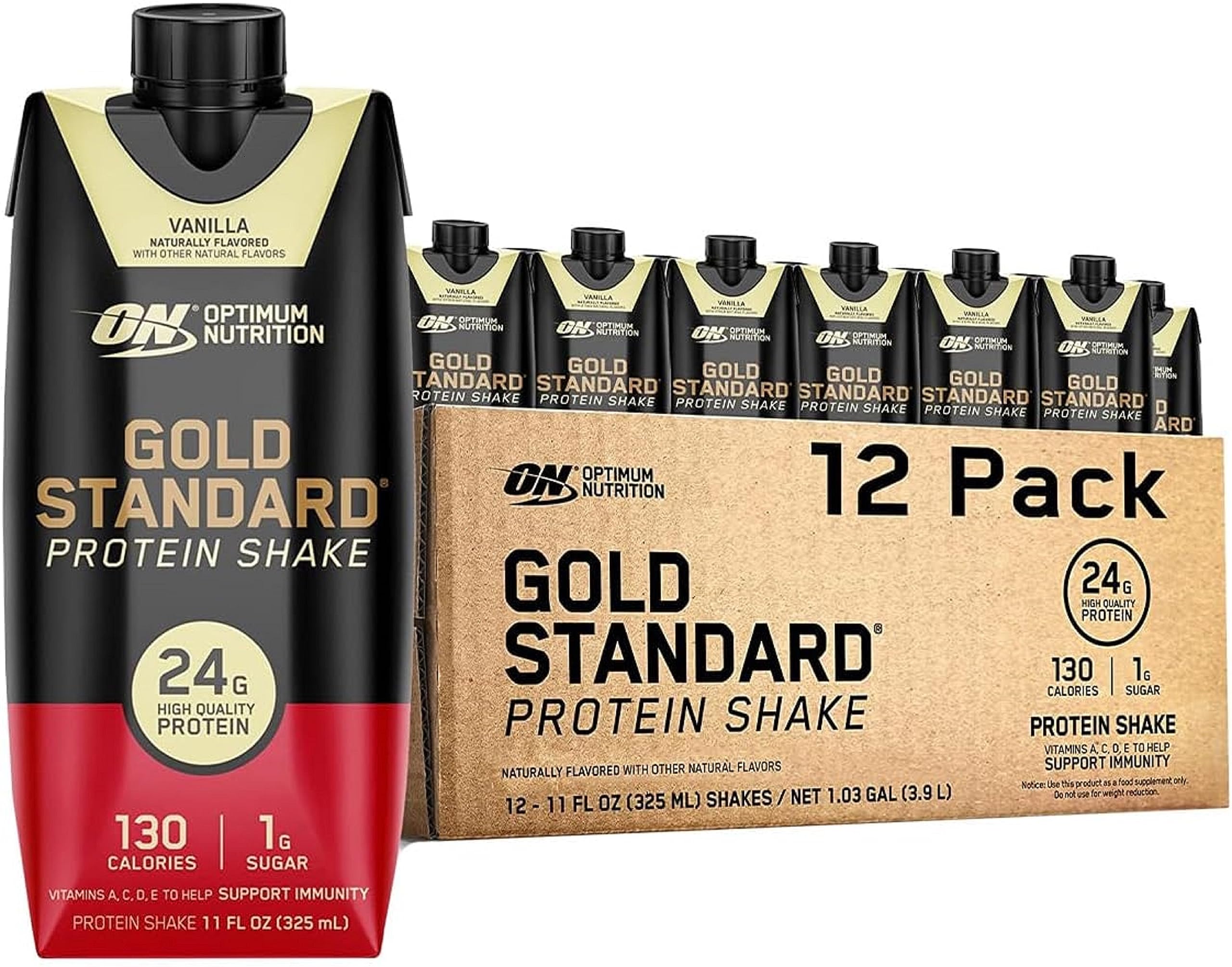 12-Count 11-Oz Optimum Nutrition Gold Standard Protein Shake (Vanilla or Chocolate) $14.65 w/ S&S + Free Shipping w/ Prime or on $35+