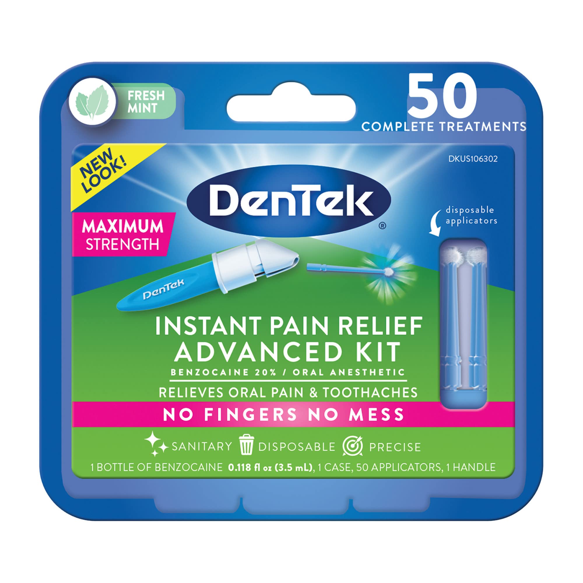 50-Count DenTek Instant Oral Toothache Pain Relief Maximum Strength Kit (Fresh Mint) $4.96 ($0.10 each) w/ S&S + Free Shipping w/ Prime or on $25+