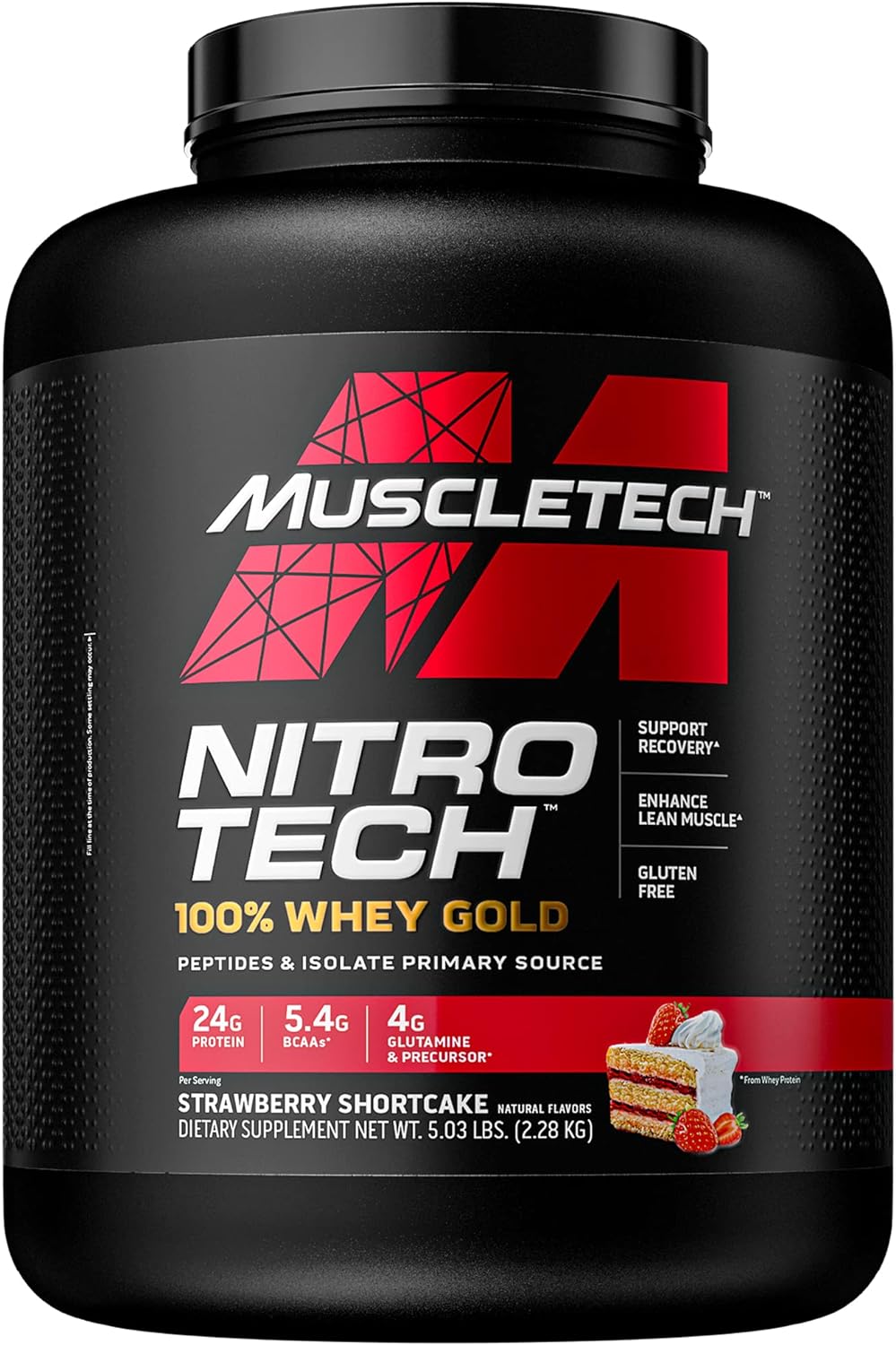 5-Lb MuscleTech Nitro-Tech 100% Whey Gold Protein Powder (Strawberry) $27.99 w/ S&S + Free Shipping