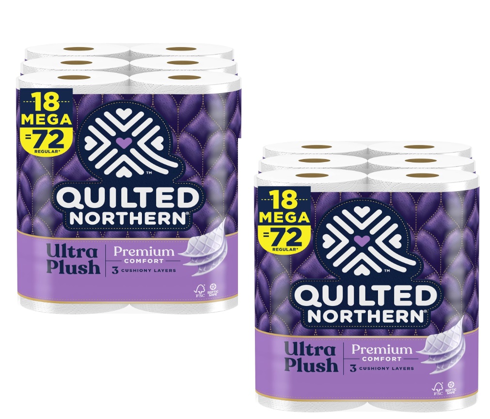 18-Count Quilted Northern Ultra Plush 3-Ply Mega Roll Toilet Paper