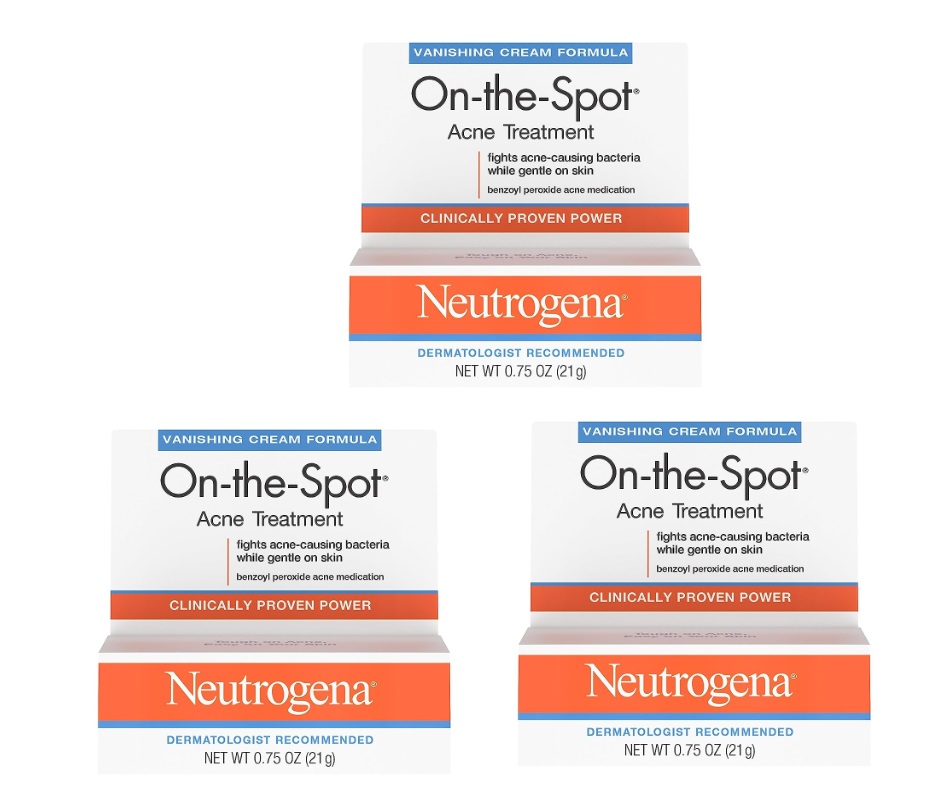 0.75-Oz Neutrogena On-The-Spot Acne Treatment Gel with 2.5% Benzoyl Peroxide 3 for $13.67 ($4.55 each) w/ S&S & More + Free Shipping w/ Prime or on $35+