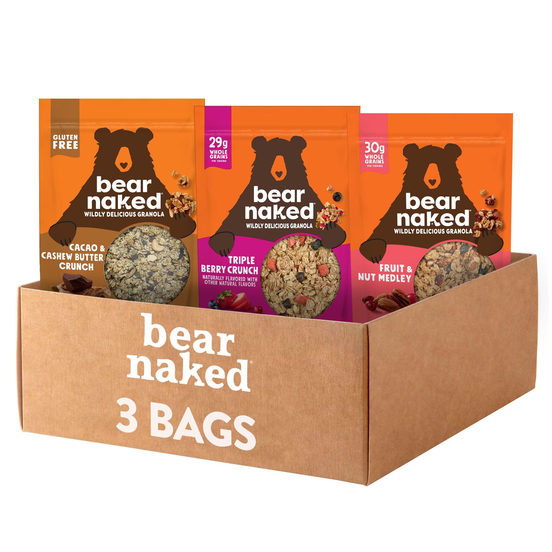 3-Pack 12-Oz Bear Naked Granola Cereal (Variety Pack) $8.85 w/ S&S + Free Shipping w/ Prime or on $35+
