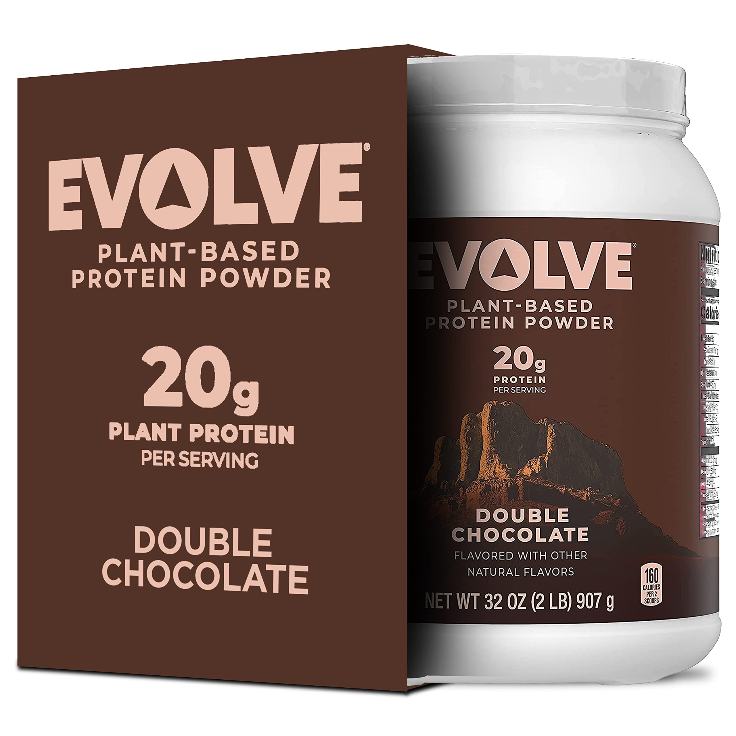 2-Lb Evolve Plant Based Protein Powder (Double Chocolate) $16.62 w/ S&S + Free Shipping w/ Prime or on $35+