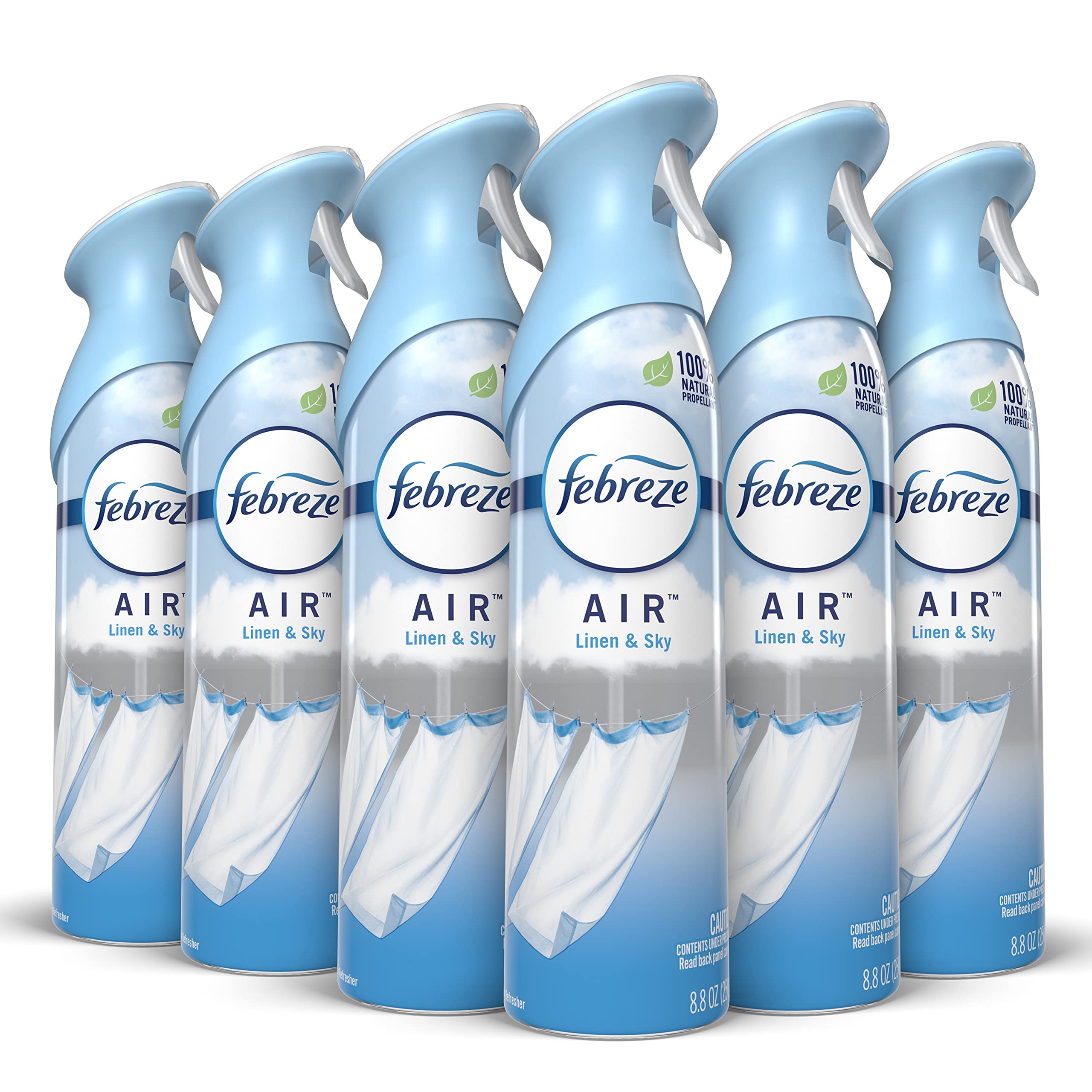 6-Pack 8.8-Oz Febreze Air Freshener/Odor Spray (Linen & Sky) + $5 Amazon Credit $16.30 w/ S&S & More + Free Shipping w/ Prime or on $35+