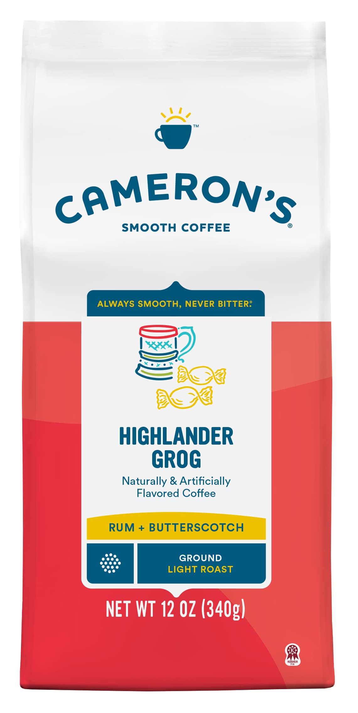 12-Oz Cameron's Coffee Roasted Ground Coffee Bag (Highlander Grog) $4.97 w/ S&S + Free Shipping w/ Prime or on $35+