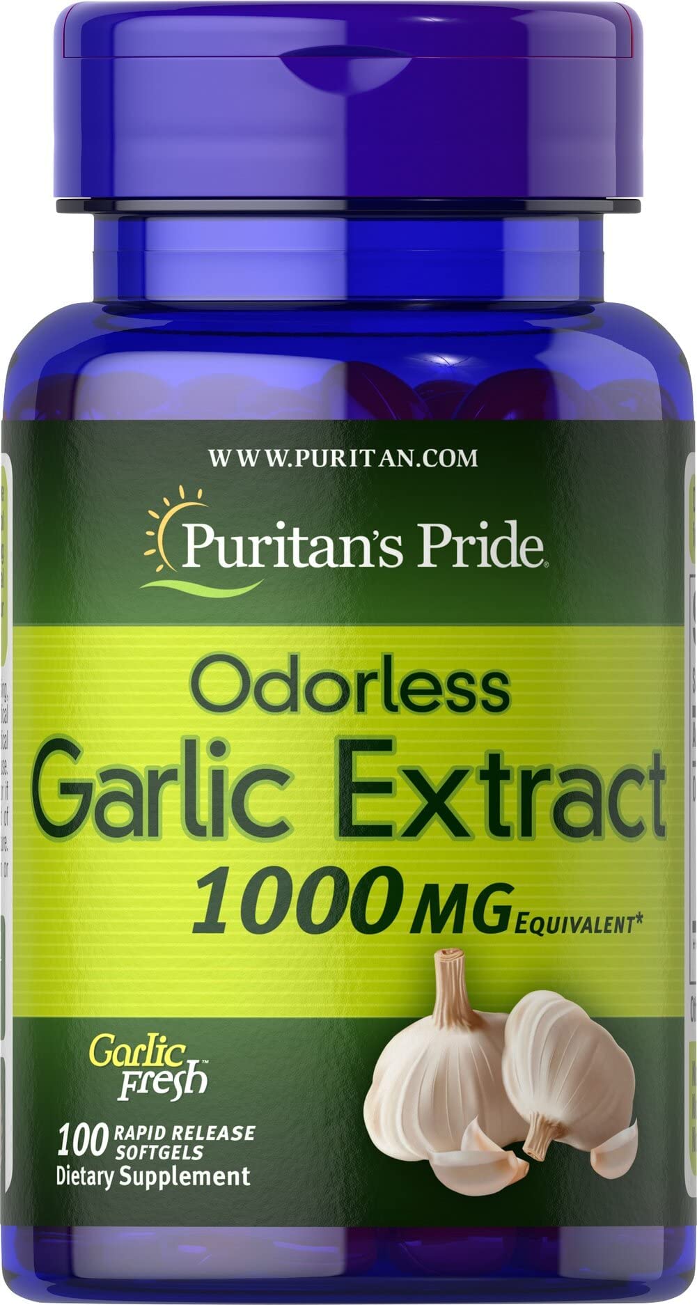 100-Count Puritan's Pride Odorless Garlic 1000 Mg Rapid Release Softgels $1.93 w/ S&S + Free Shipping w/ Prime or on $35+