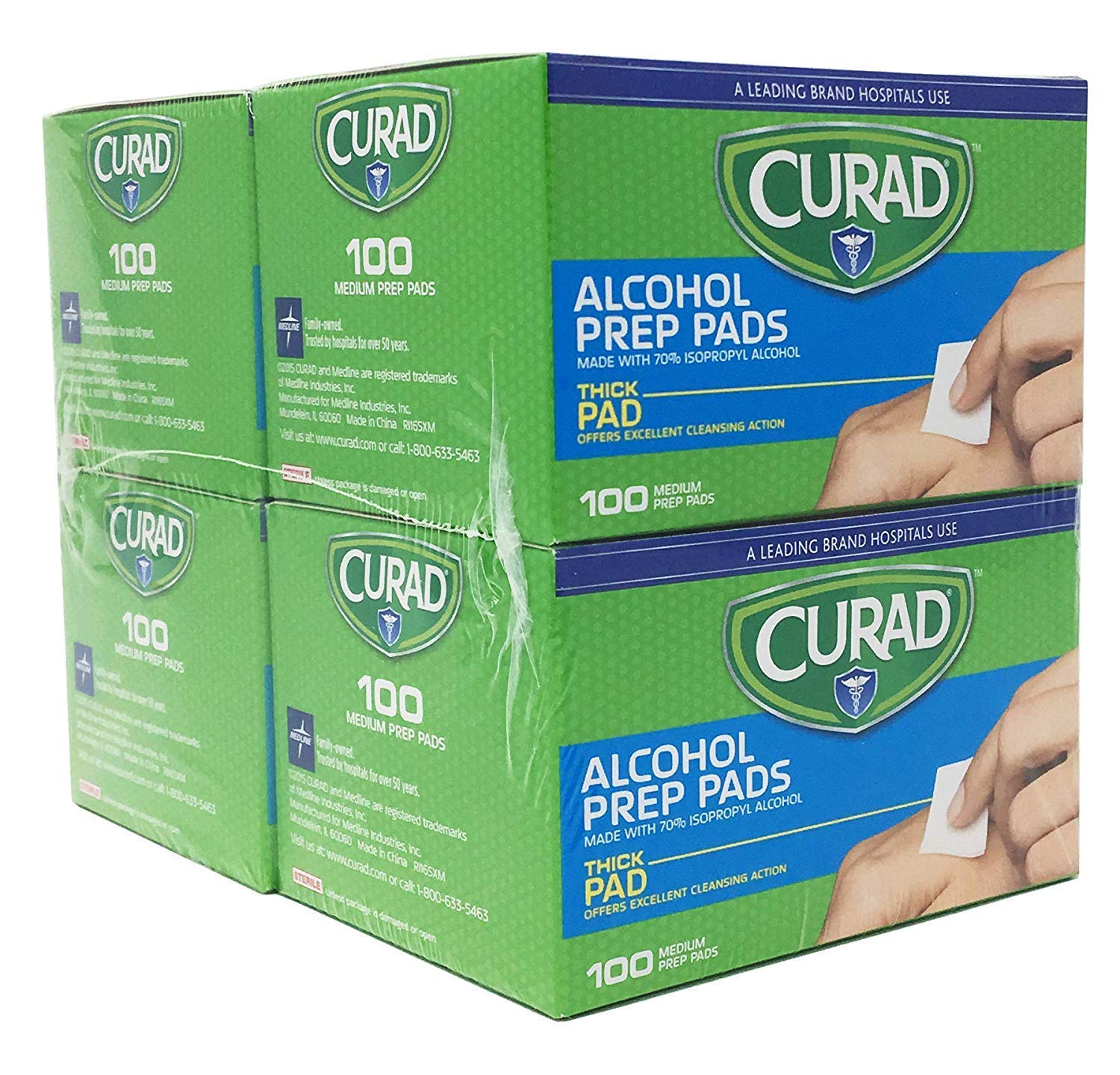 4-Pack 100-Count Curad Alcohol Prep Pads $5.59 + Free Shipping w/ Prime or on $35+