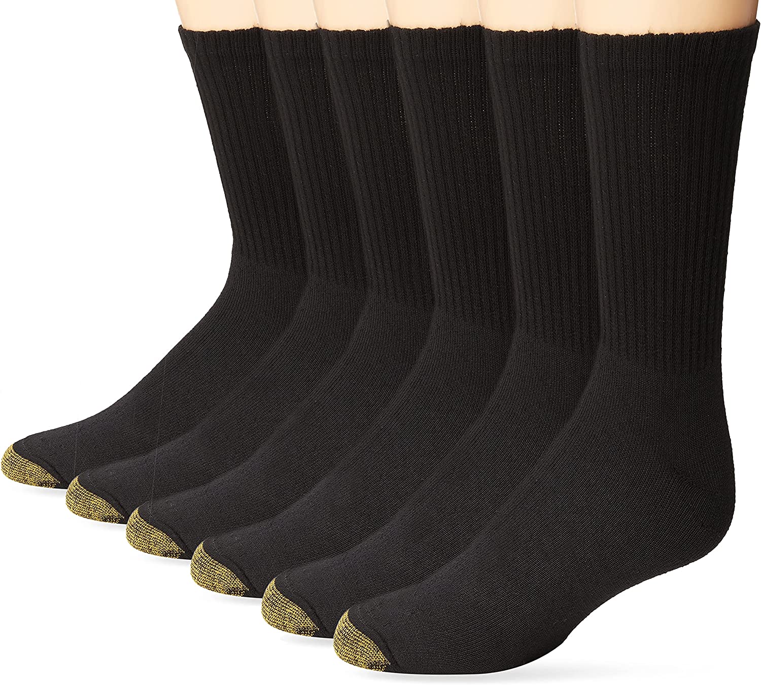 6-Pairs Gold Toe Men's Cotton Short Crew Athletic Socks (Black or White) $13.20 + Free Shipping w/ Prime or on $35+