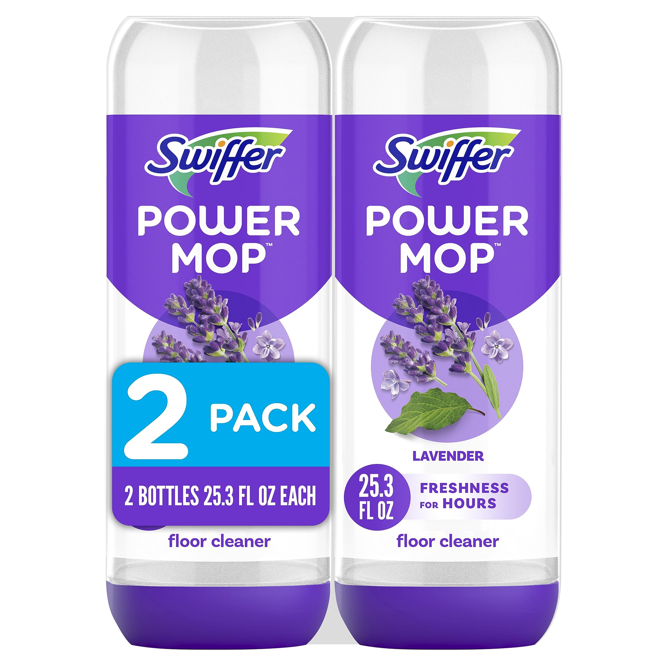 2-Pack 25.3-Oz Swiffer PowerMop Floor Cleaning Solution (Lavender or Lemon) $6.88 w/ S&S + Free Shipping w/ Prime or on $35+