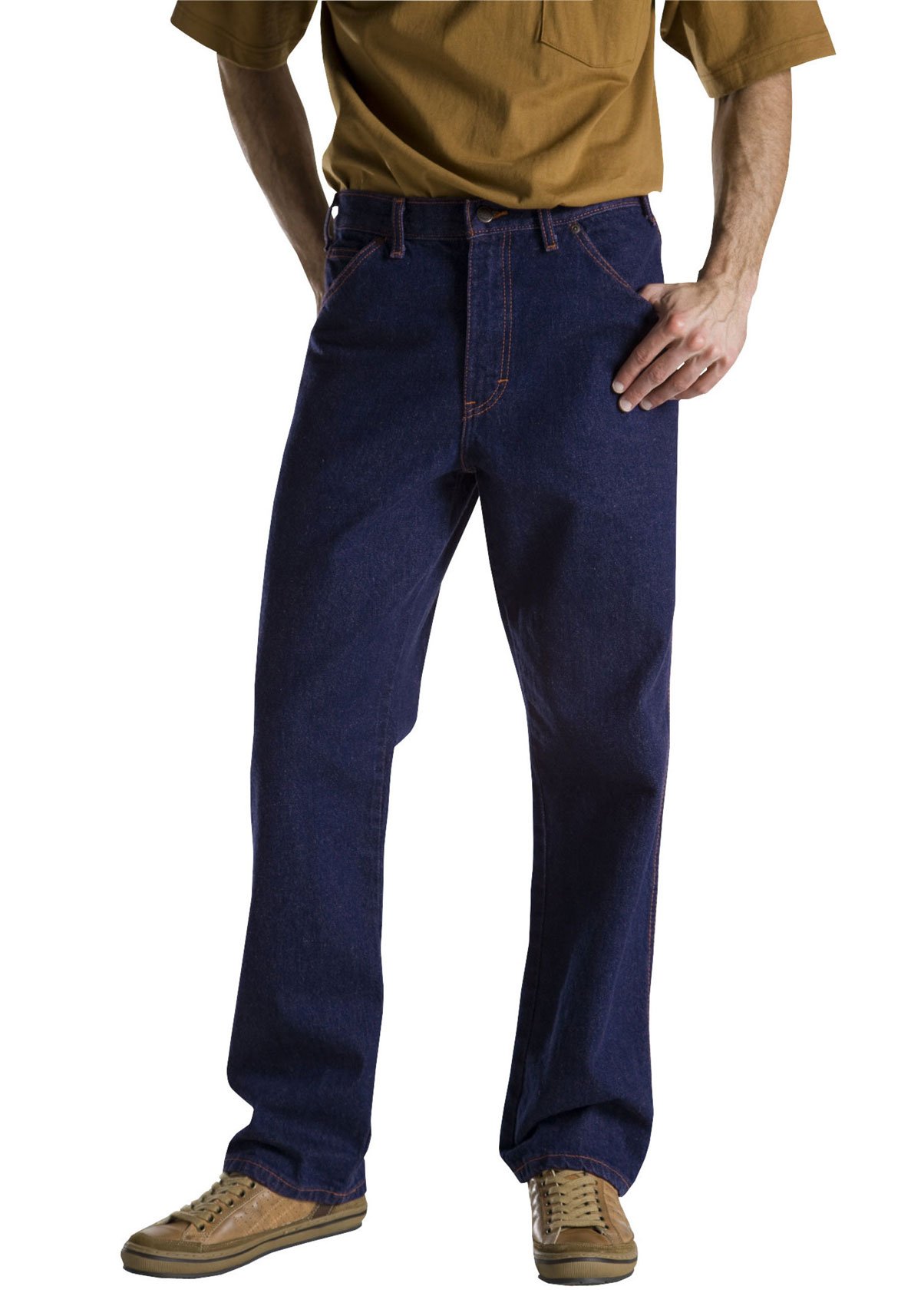 Dickies Men's Regular-Fit 5-Pocket Jean (Indigo Blue or Stone Washed Indigo Blue) $20.99 + Free Shipping w/ Prime or on $35+
