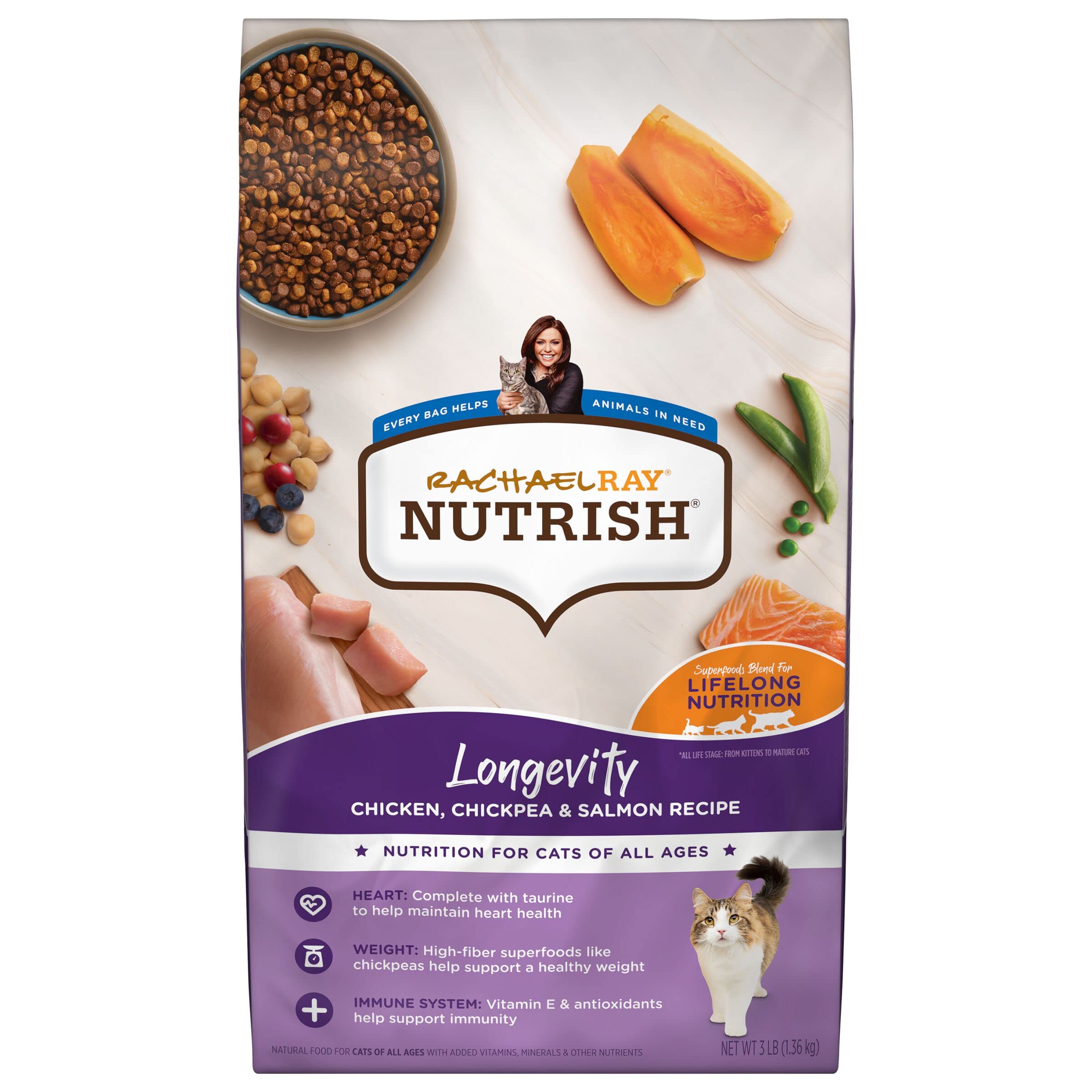 3-Lb Rachael Ray Nutrish Superfood Blends Dry Cat Food (Chicken, Chickpeas, & Salmon) $5.84 w/ S&S + Free Shipping w/ Prime or on $35+