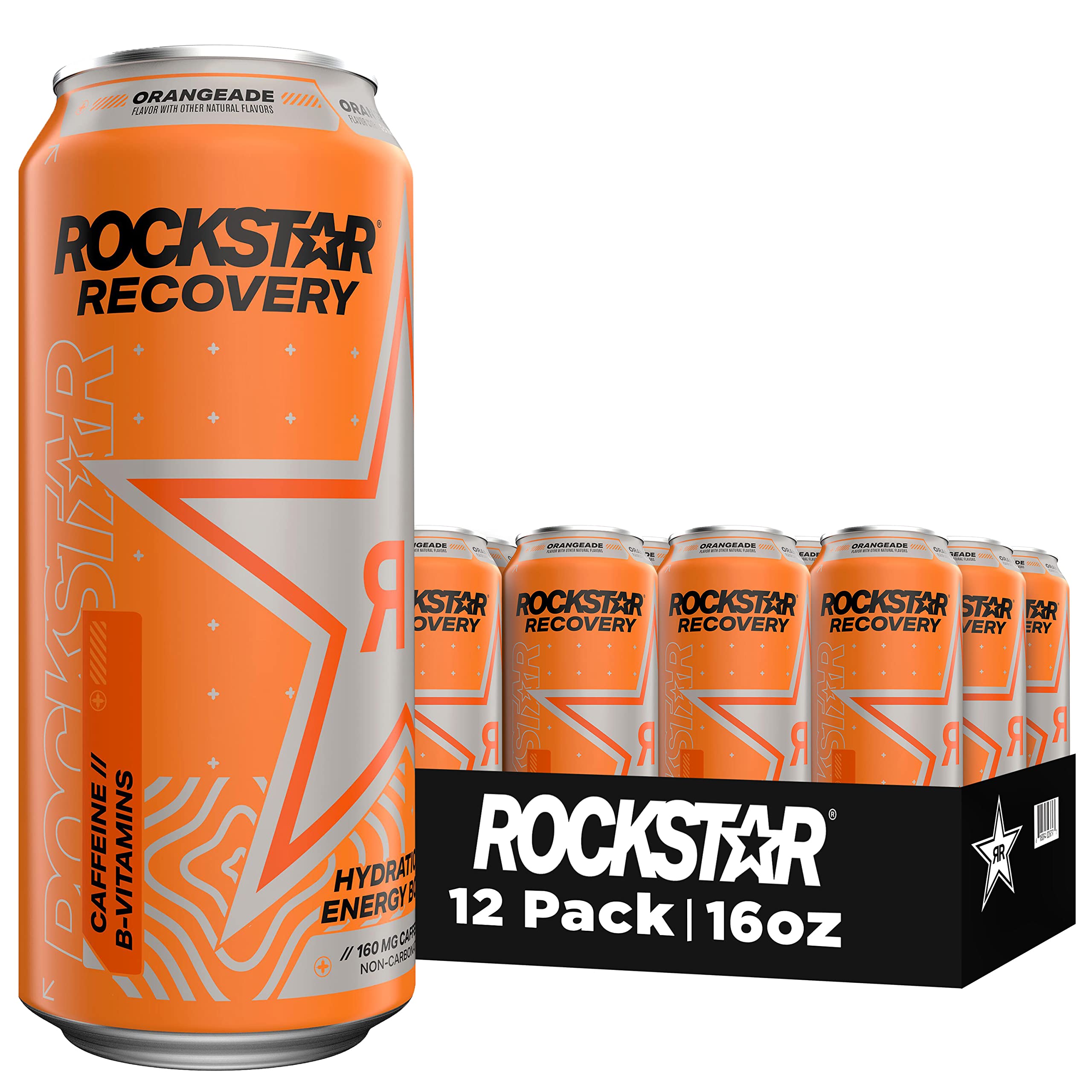 12-Pack 16-Oz Rockstar Energy Drink with Caffeine Taurine (Recovery Orange) $14.42 w/ S&S + Free Shipping w/ Prime or on $35+