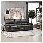 Costco Members: Williamton Leather Power Reclining Sofa (Beige or Dark Grey) - $999.97