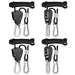 2-Pair 1/8&quot; x 8' iPower Heavy Duty Adjustable Rope Clip Hanger (Black, 150lbs Weight Capacity) $4.46 + Free Shipping w/ Prime or on $25+