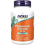 180-Count Now Supplements Potassium Citrate (99 mg) Capsules $4.04 w/ S&amp;S + Free Shipping w/ Prime or on $35+