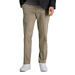 Haggar Men's Premium Straight Fit Flat Front Flex Waist Casual Pant (Khaki) $25 &amp; More