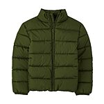 Prime Members: The Children's Place Boys' Medium Weight Wind &amp; Water-Resistant Puffer Jacket (Dark Ivy or Black) $13.99 + Free Shipping