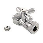 Prime Members: 2-1/8&quot; Kingston Brass Vintage FIP X 1/2-Inch or 7/16-Inch Slip Joint Quarter-Turn Straight Stop Valve (Polished Chrome) $10.76 + Free Shipping