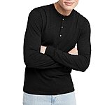 Hanes Originals Men's Tri-Blend Long Sleeve Henley T-Shirt (Black) $8.64 + Free Shipping w/ Prime or on $35+