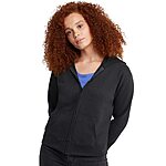 Hanes Women's Full-Zip EcoSmart Fleece Hoodie (Ebony) $9 + Free Shipping w/ Prime or on $35+