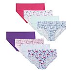 8-Pack Hanes Ultimate Girl's 100% Organic Cotton Briefs &amp; Hipster Panties $10.80 + Free Shipping w/ Prime or on $35+