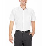 Van Heusen Men's Short Sleeve Regular Fit Poplin Solid Dress Shirt (White) $13.50 + Free Shipping w/ Prime or on $35+