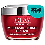 1.7- Oz Olay Regenerist Micro-Sculpting Cream Moisturizer (Fragrance Free) $23.18 + $5 Amazon Credit + Free Shipping w/ Prime or on $35+
