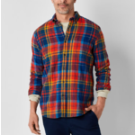 St. John's Bay Men's Classic Fit Cotton Long Sleeve Flannel Shirt (Various) $8 + Free Ship To Store w/ $25+