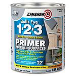 1-Quart Zinsser Bulls Eye 1-2-3 All Surface Primer (Gray) $8.45