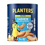 14-Oz PLANTERS Cashew Halves &amp; Pieces Canister (Salted or Lightly Salted) from $6.51 w/ S&amp;S + Free Shipping w/ Prime or on $35+