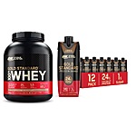 5-Lb Optimum Nutrition 100% Whey Protein Powder + 12-Ct 11-Oz Protein Shakes $76.75 + $25 Amazon Credit w/ Subscribe &amp; Save + Free S/H