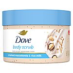 10.5-Oz Dove Exfoliating Body Polish Scrub (Macadamia &amp; Rice Milk) $3.98 w/ S&amp;S + Free Shipping w/ Prime or on $35+