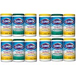 12-Pack 75-Count Clorox Disinfecting Wipes (Fresh Scent &amp; Crisp Lemon) $48.56 + $15 Amazon Credit w/ S&amp;S + Free Shipping