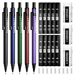 5-Count Four Candies Metal Mechanical Pencils w/ Pencil Leads Eraser Set and Eraser Refills &amp; Case $6.29 w/ S&amp;S + Free Shipping w/ Prime or on $35+