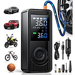 [Prime] XEITIN Rechargeable Battery &amp; 12V DC Adapter Powered Portable 150 PSI Tire Inflator / Air Compressor (Black) $12.99 + Free Shipping w/ Prime or on $35+