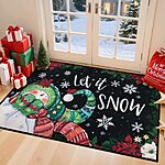 32&quot;x48&quot; Ileading Non-Slip Christmas Doormat (Black Snowman) $8.99 + Free Shipping w/ Prime or on $35+