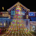 MINIAO Christmas Star 320 LED 11.5 ft Waterfall Tree Lights w/ 8 Modes $9.99 + Free Shipping w/ Prime or on $35+