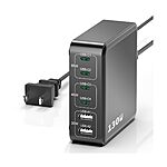 [Prime] 6-Port 130W MSTJRY GaN USB-C &amp; USB-A Fast Charger (Black) $12.49 + Free Shipping