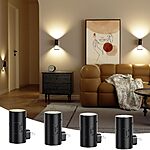 4-Pack JOFIOS Dimmable LED Wall Plug Night Lights w/ Sensor (Black or White) from $11.49 + Free Shipping w/ Prime or on $35+