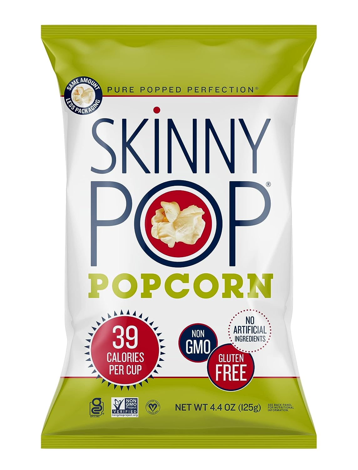 4.4-Oz SkinnyPop Popcorn (Original) $2.58 w/ S&S and more + Free Shipping w/ Prime or on $35+