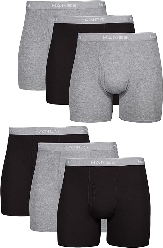 6-Pack Hanes Men's Boxer Briefs (Various) $15.40 + Free Shipping w/ Prime or on $35 +